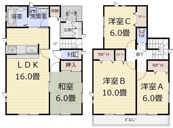 Floor plan. 32,800,000 yen, 4LDK, Land area 173.77 sq m , Building area 105.16 sq m