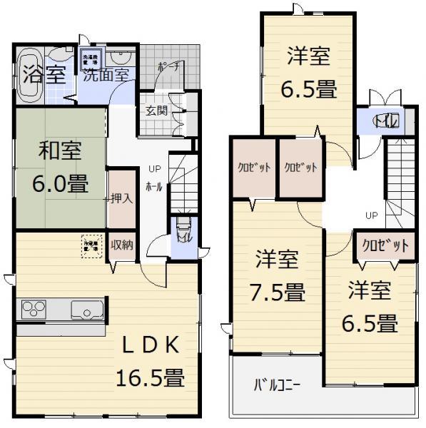 Floor plan. 23.8 million yen, 4LDK, Land area 178.65 sq m , Building area 59.62 sq m