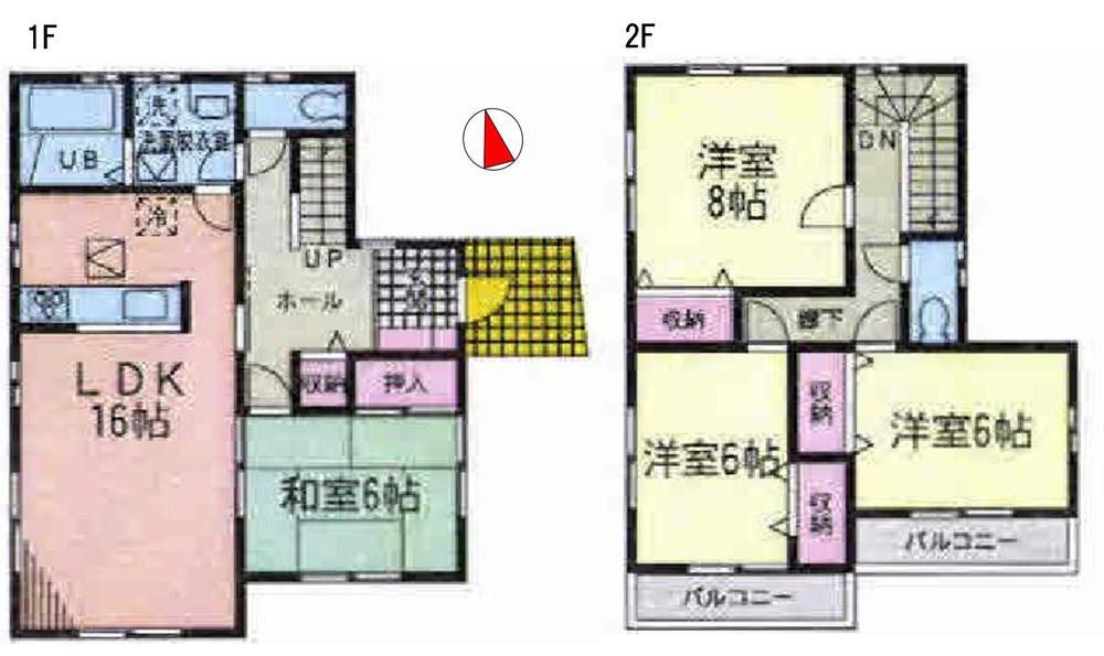 Floor plan. 32,500,000 yen, 4LDK, Land area 165.93 sq m , Building area 105.98 sq m