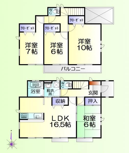 Floor plan. 39,800,000 yen, 4LDK, Land area 150.45 sq m , Building area 106.41 sq m