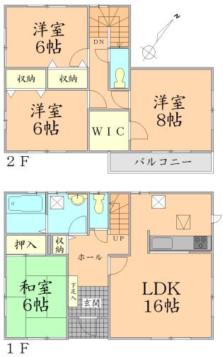 Floor plan. 24,800,000 yen, 4LDK + S (storeroom), Land area 179.18 sq m , Building area 104.33 sq m