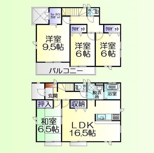 Floor plan. 36,800,000 yen, 4LDK, Land area 132.84 sq m , Building area 105.99 sq m