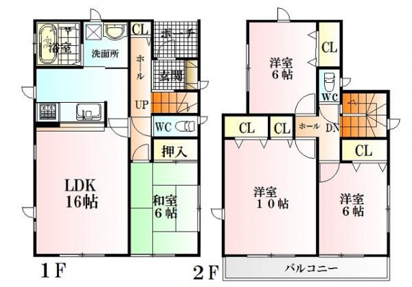 Floor plan. 30,800,000 yen, 4LDK, Land area 173.77 sq m , Building area 105.16 sq m