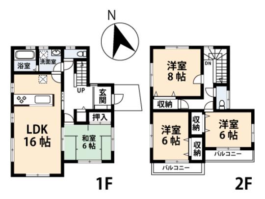 Floor plan. 29,650,000 yen, 4LDK, Land area 165.93 sq m , Building area 105.98 sq m floor plan