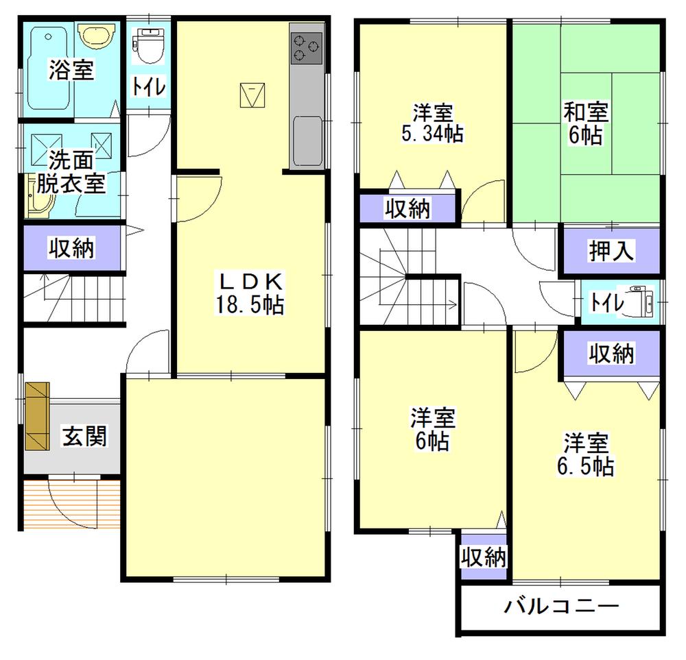 Floor plan. 31.5 million yen, 4LDK, Land area 169.69 sq m , Building area 104.33 sq m