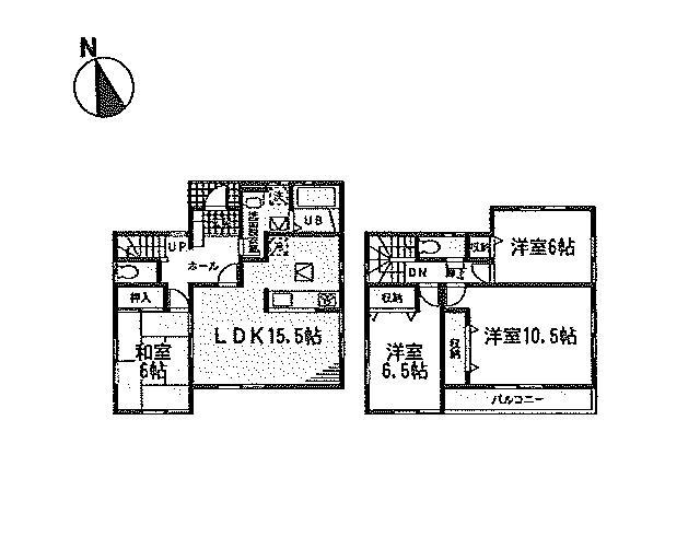 Floor plan. (4 Building), Price 27,800,000 yen, 4LDK, Land area 159.93 sq m , Building area 105.99 sq m