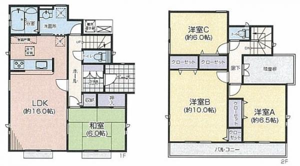 Floor plan. 38,800,000 yen, 4LDK, Land area 144.46 sq m , Building area 105.99 sq m