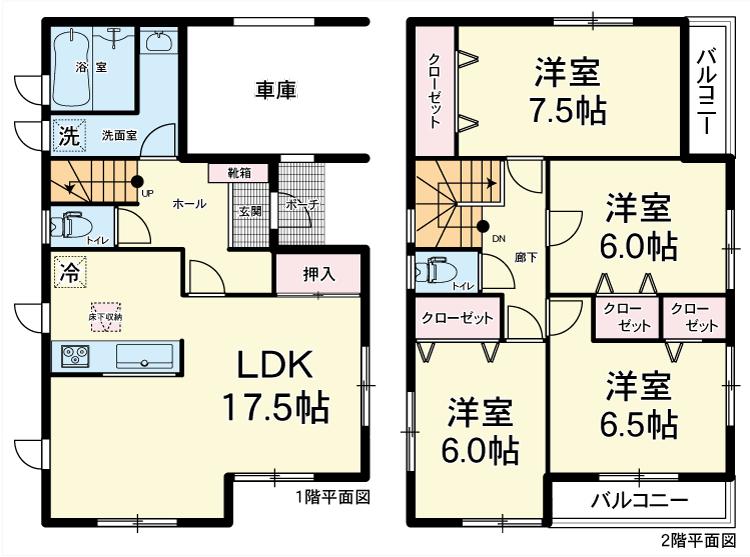 Floor plan. (3 Building), Price 30.5 million yen, 4LDK, Land area 130.61 sq m , Building area 115.92 sq m