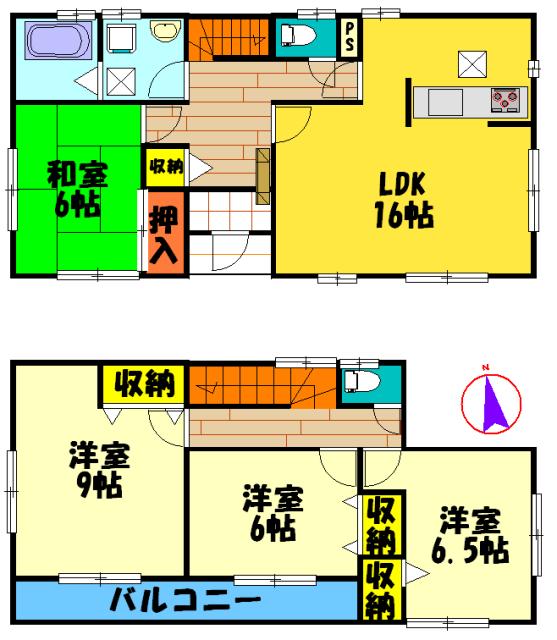 Floor plan. 27,800,000 yen, 4LDK, Land area 165.12 sq m , Building area 105.98 sq m