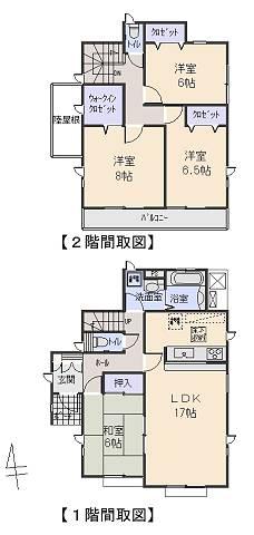 Floor plan. 30,800,000 yen, 4LDK, Land area 176.07 sq m , Building area 105.98 sq m