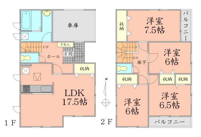 Floor plan. 30.5 million yen, 4LDK, Land area 130.61 sq m , Building area 115.92 sq m