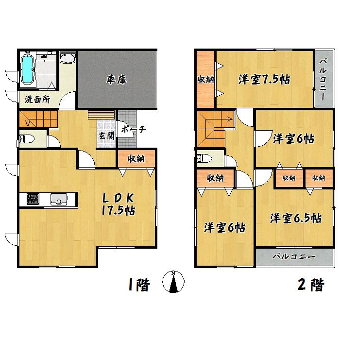 Floor plan. 30.5 million yen, 4LDK, Land area 130.61 sq m , Building area 115.92 sq m Wakabayashi-ku, six furlongs of the eye Building 3