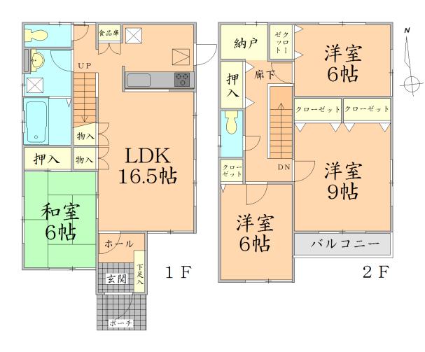 Floor plan. 33,800,000 yen, 4LDK, Land area 137.36 sq m , Building area 111.37 sq m