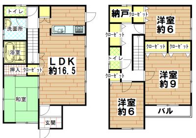 Floor plan. 33,800,000 yen, 4LDK, Land area 137.36 sq m , Building area 111.37 sq m