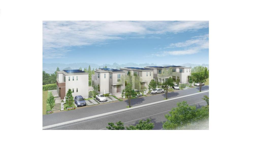 Cityscape Rendering. "Ekimachi Latest Smart House birth of Toyota home in smart green Town Arai east "! ! ※ Is an image obtained by predicting the complete.