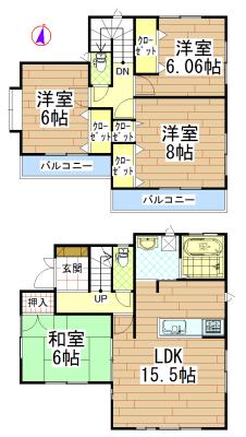 Floor plan. 17.8 million yen, 4LDK, Land area 113.5 sq m , Building area 98.12 sq m