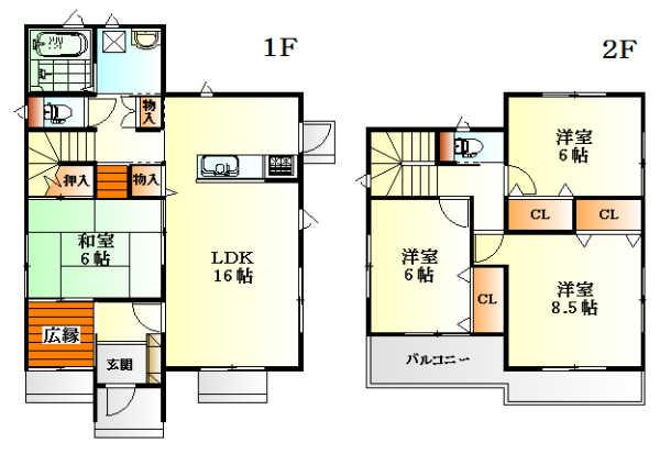 Floor plan. 22,800,000 yen, 4LDK, Land area 245.53 sq m , Building area 106.82 sq m