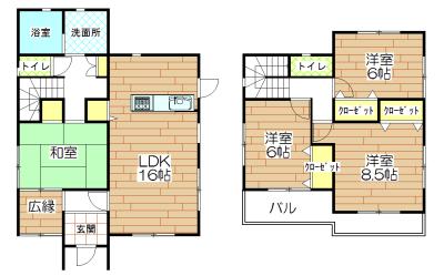 Floor plan. 22,800,000 yen, 4LDK, Land area 245.53 sq m , Building area 106.82 sq m