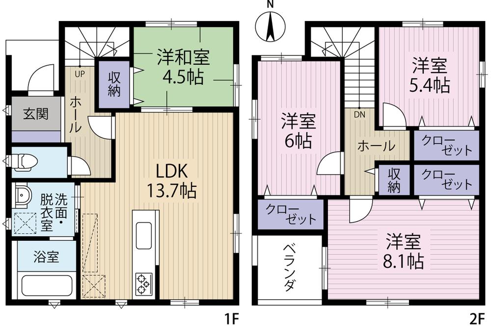 Floor plan. 28.8 million yen, 4LDK, Land area 160.41 sq m , Building area 95.5 sq m