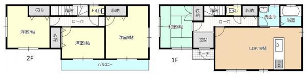 Floor plan. 27,800,000 yen, 4LDK, Land area 175.4 sq m , Building area 105.99 sq m