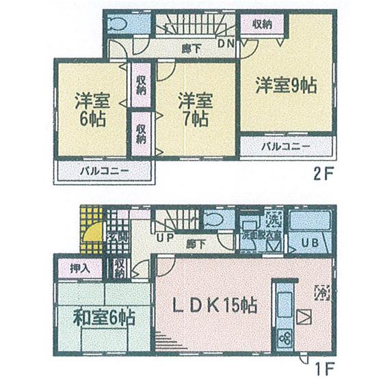 Floor plan. 1040m to Tagajo Station