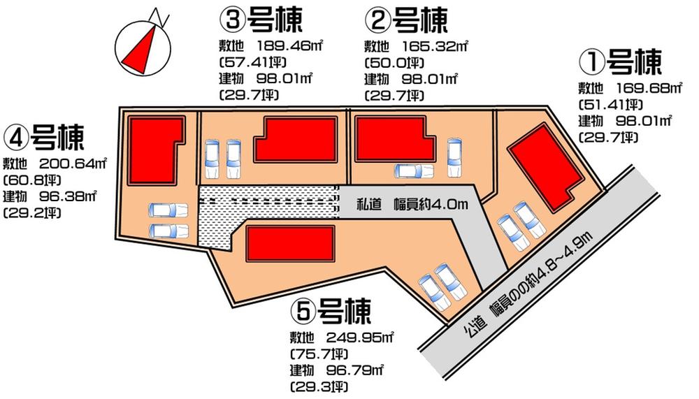 The entire compartment Figure. All five buildings new construction ready-built Compartment Figure