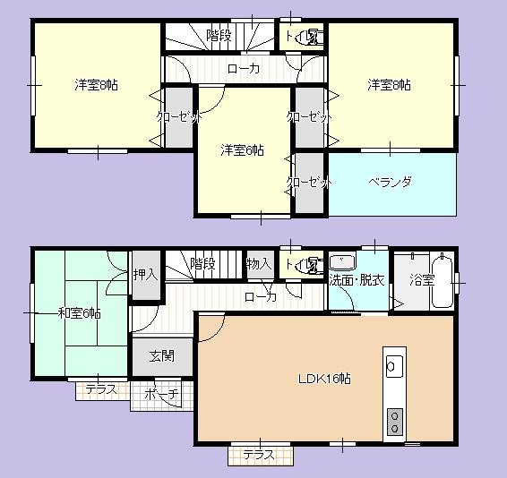 Floor plan. 25,900,000 yen, 4LDK, Land area 175.4 sq m , Building area 105.99 sq m