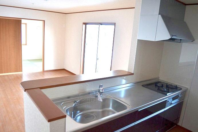 Same specifications photo (kitchen). Water purifier integrated faucet ・ Stainless steel worktop, The damping material is attached to the back of the sink bottom, We have to reduce the sound that hits the sound and tableware of the blades of the water.