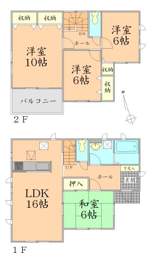 Floor plan. 19,800,000 yen, 4LDK, Land area 200.8 sq m , Building area 105.99 sq m