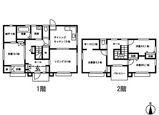 Floor plan. 25,500,000 yen, 4LDK + S (storeroom), Land area 318.63 sq m , Building area 123.5 sq m