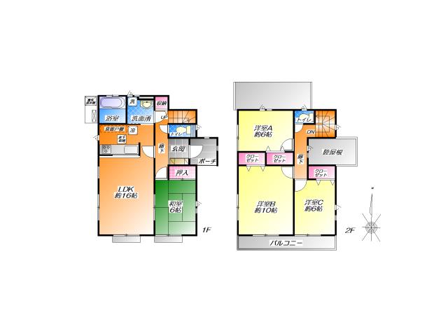 Floor plan. (5 Building), Price 21,800,000 yen, 4LDK, Land area 192.84 sq m , Building area 104.33 sq m