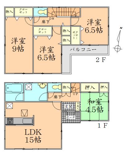 Floor plan. 18.9 million yen, 4LDK, Land area 184.19 sq m , Building area 98.01 sq m