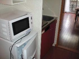 Balcony. microwave, Fridge