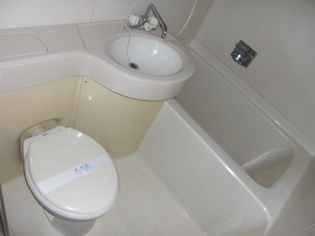 Bath. Unit bus of spacious spacious structure.