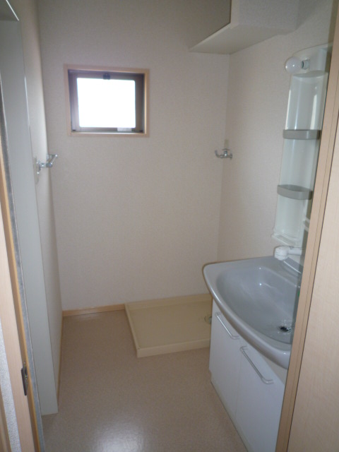 Washroom. Shampoo is with Dresser