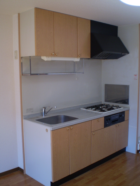 Kitchen. System kitchen (3 burner stove ・ With grill)
