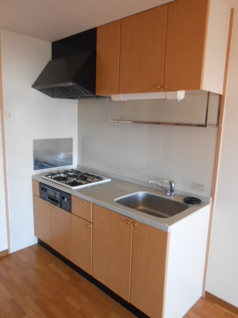 Kitchen. System kitchen (3 burner stove ・ With grill)