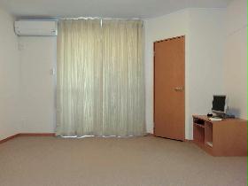 Living and room. The entire surface of a carpeted living room