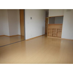 Living and room. The counter kitchen with a decoration shelf or