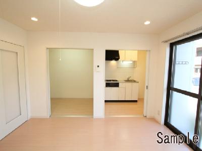 Other room space. Next to the kitchen is the service room.