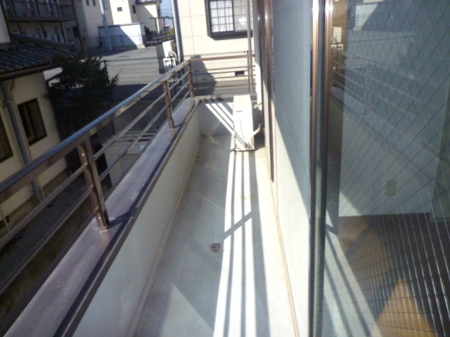 Balcony. Day is good.