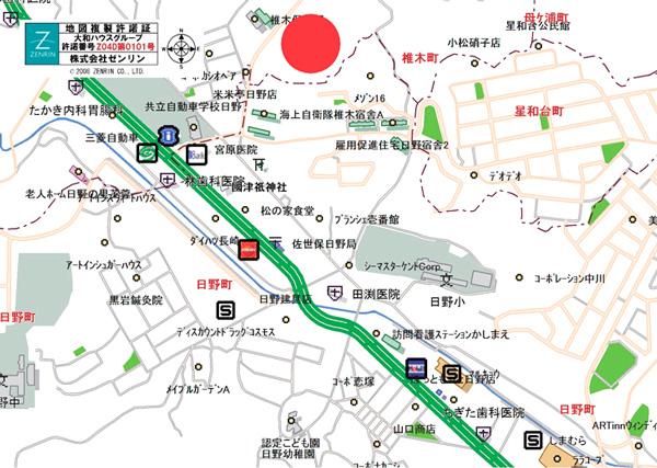 Local guide map.  ※ Traffic guide map