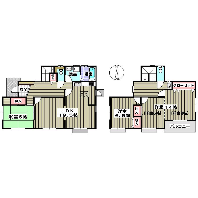 Floor plan. 28.8 million yen, 3LDK, Land area 193.64 sq m , Building area 115.93 sq m