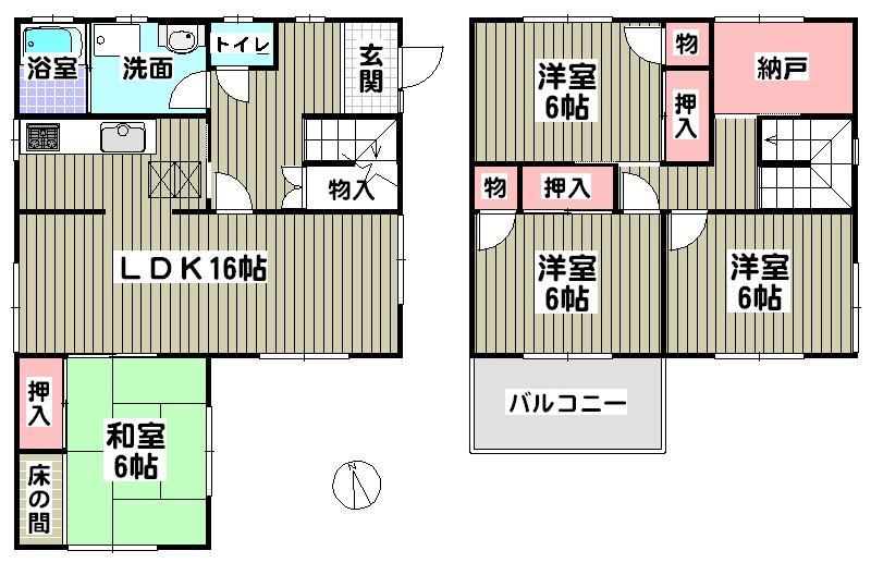 Floor plan. 27,800,000 yen, 4LDK + S (storeroom), Land area 179.62 sq m , Building area 108.62 sq m