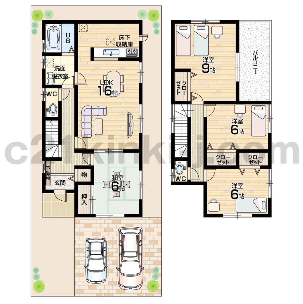 Floor plan. (No. 12 locations), Price 27,800,000 yen, 4LDK, Land area 130.24 sq m , Building area 105.15 sq m