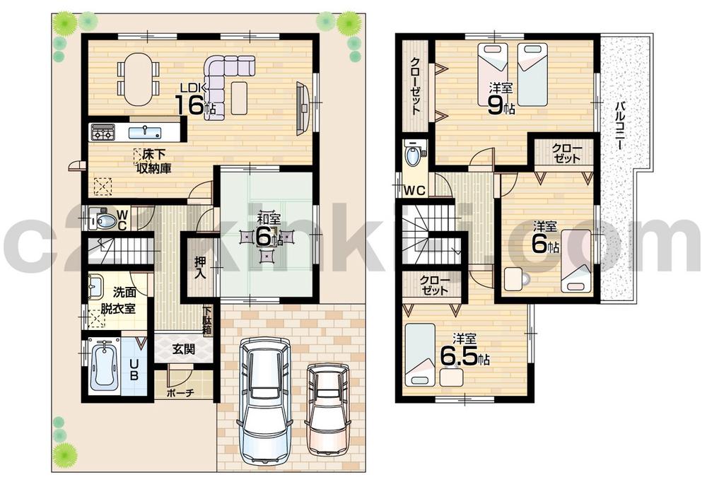Floor plan. (No. 13 locations), Price 26,800,000 yen, 4LDK, Land area 130.24 sq m , Building area 104.33 sq m
