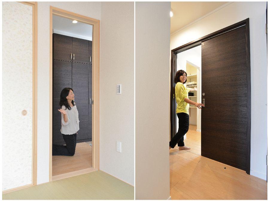 Non-living room.  [Round and round flow line] (1) Japanese-style direct from the front door! Immediately available assistance to the Japanese-style room in a sudden visitor. (2) even came back children dirty Care less tea! GO Soku to the bath ~