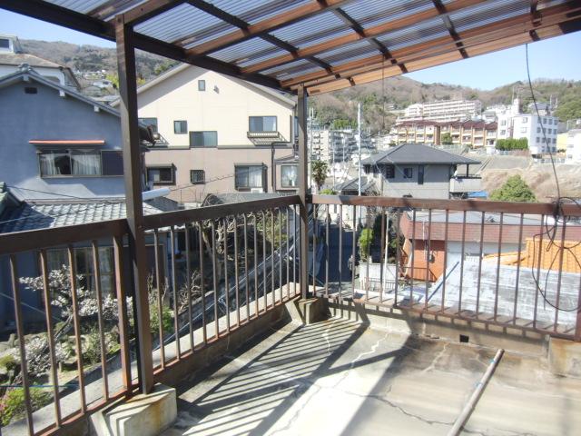 Balcony. Washing thing even better dry likely