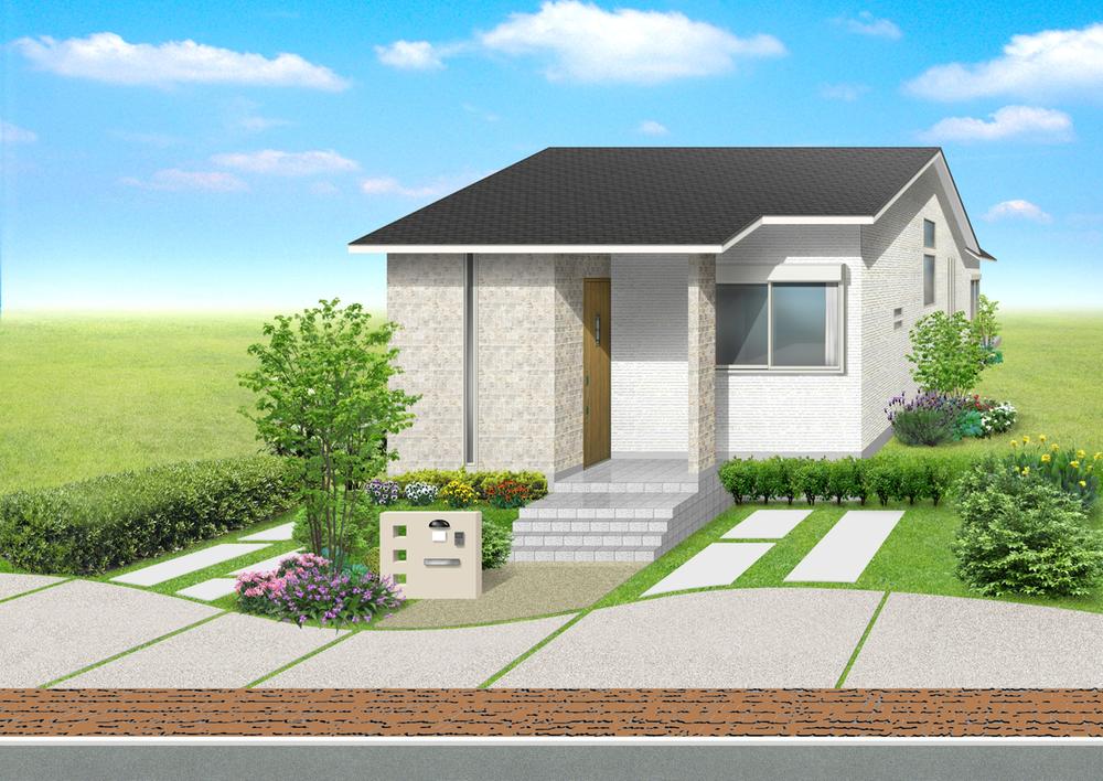 Rendering (appearance). The view and the sense of openness, such as living in the plateau of the cottage. Elegant residence of the one-story mansion unique, Birth (G No. land Rendering)