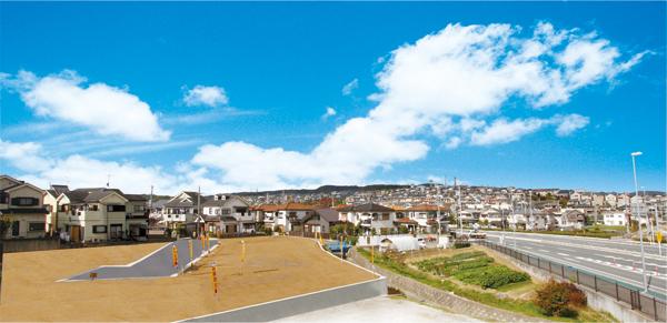 Local land photo.  [Green Town Osaka 4-chome] Comfortable life there is only here to enjoy the light and wind to fully